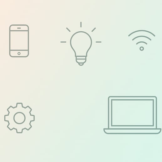 autre image minimaliste de fond pour un article de blogue technologique, couleur pastel simple