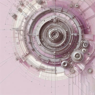 image minimaliste lila pâle techno détaillée pour un article de blogue professionnel