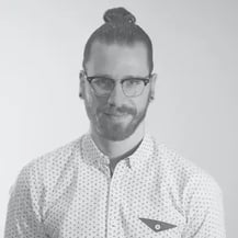 Portrait en noir et blanc de Jeffrey Labrecque