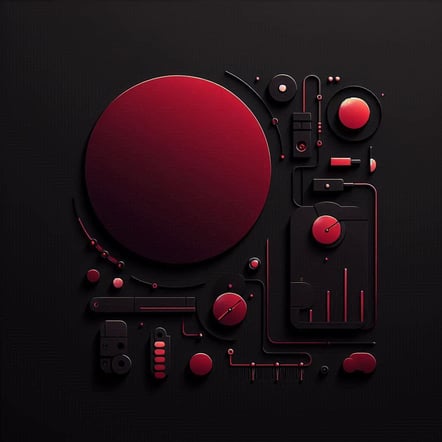 minimaliste rouge foncé technologique très simple avec du noir pour mettre en fond décran