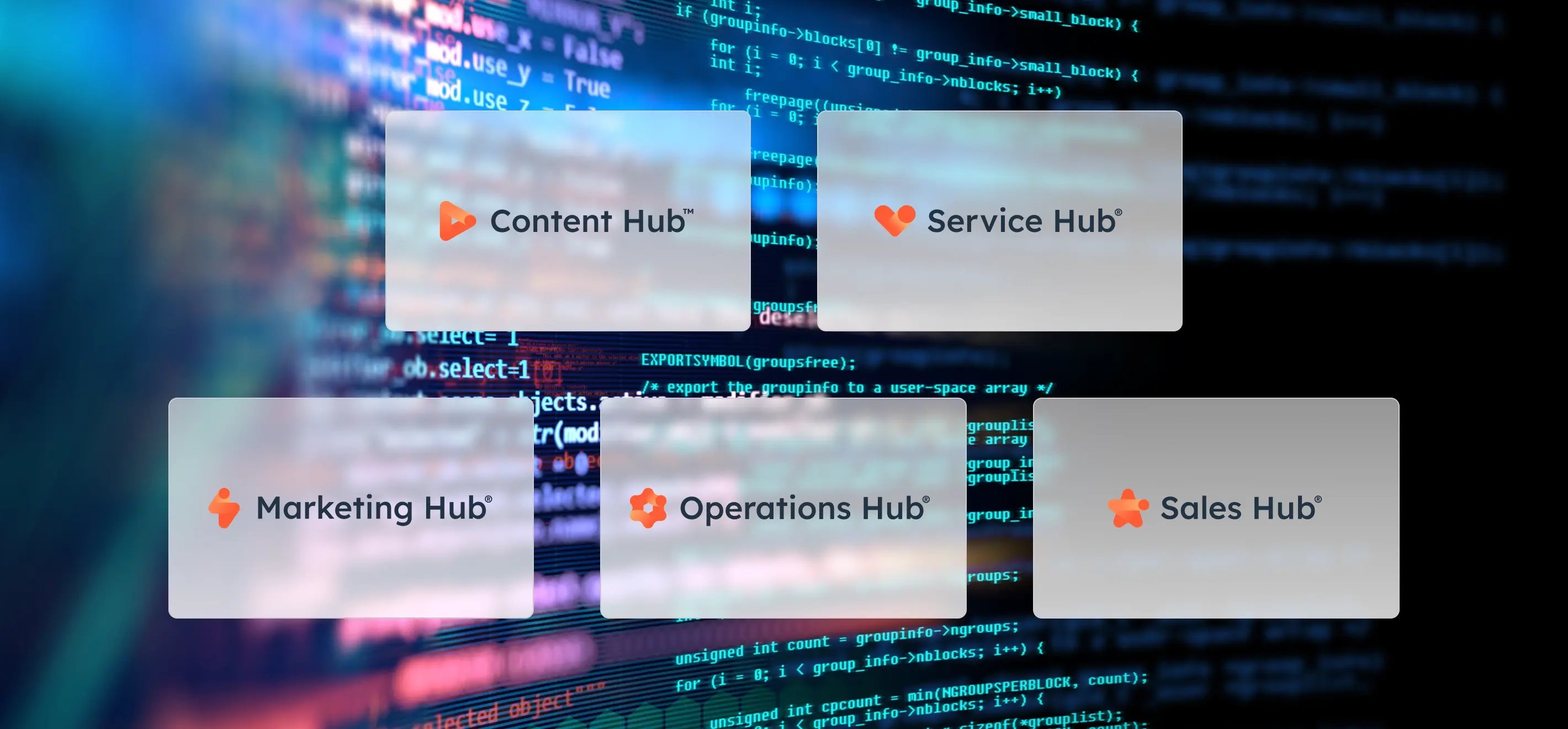 Présentation des différents Hub de HubSpot utilisés pour ce mandat