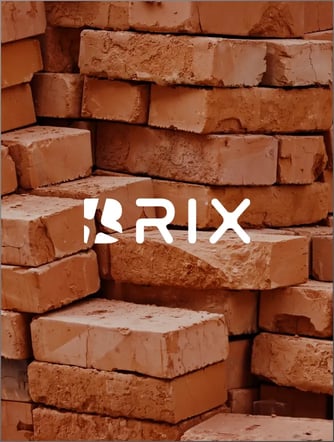Logo de BRIX app sur une image représentant la construction