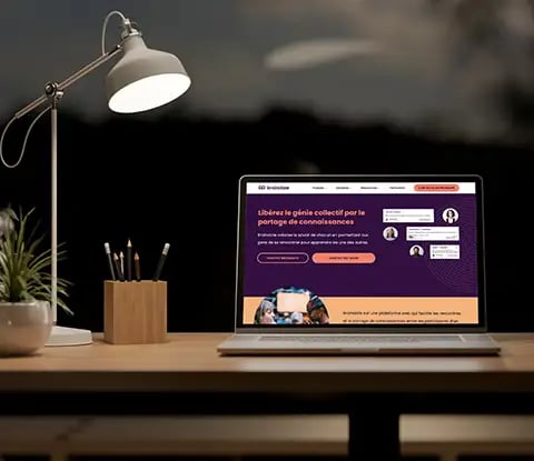 Website preview on a computer screen