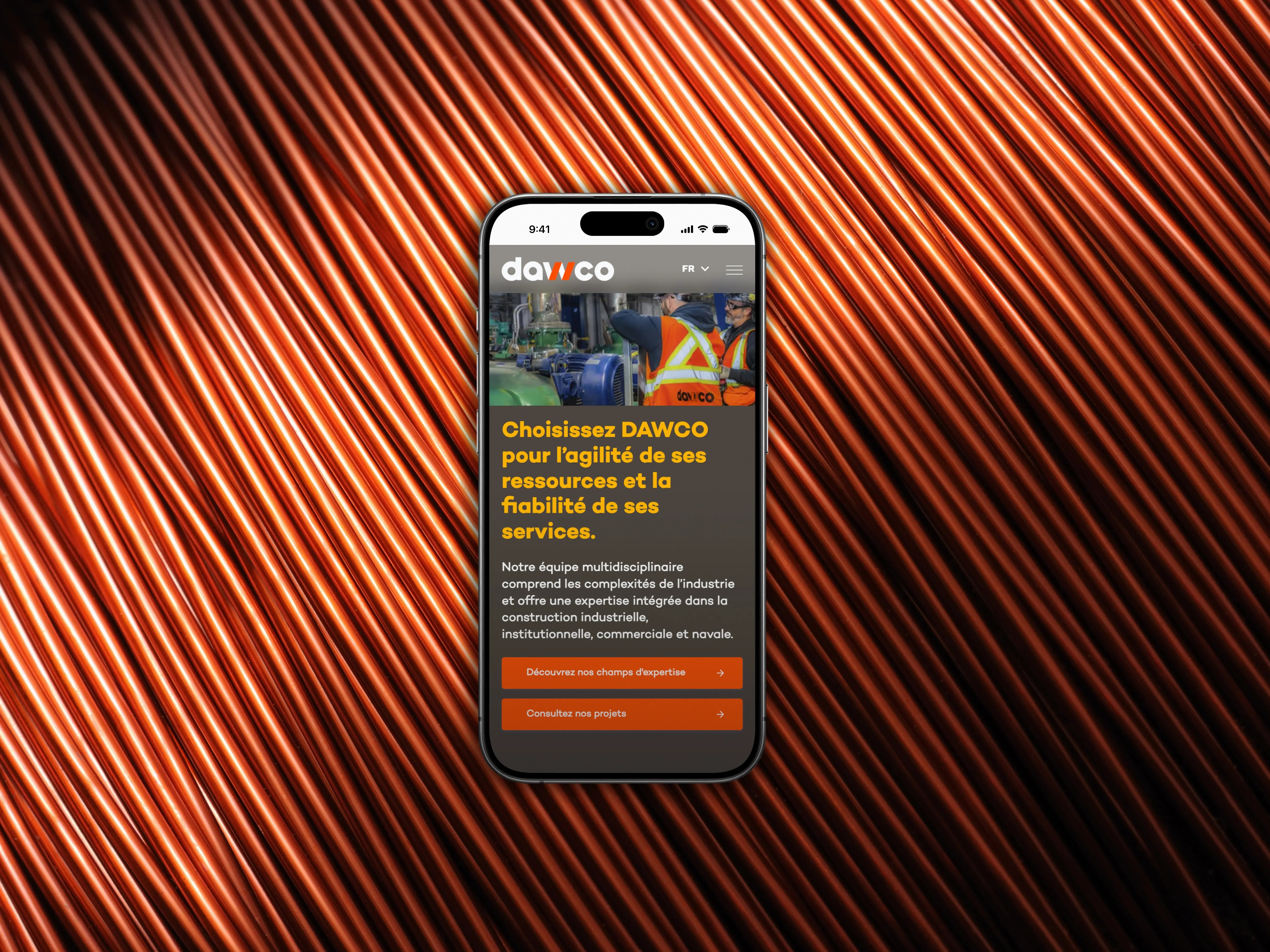 Aperçu du site web sur un téléphone cellulaire