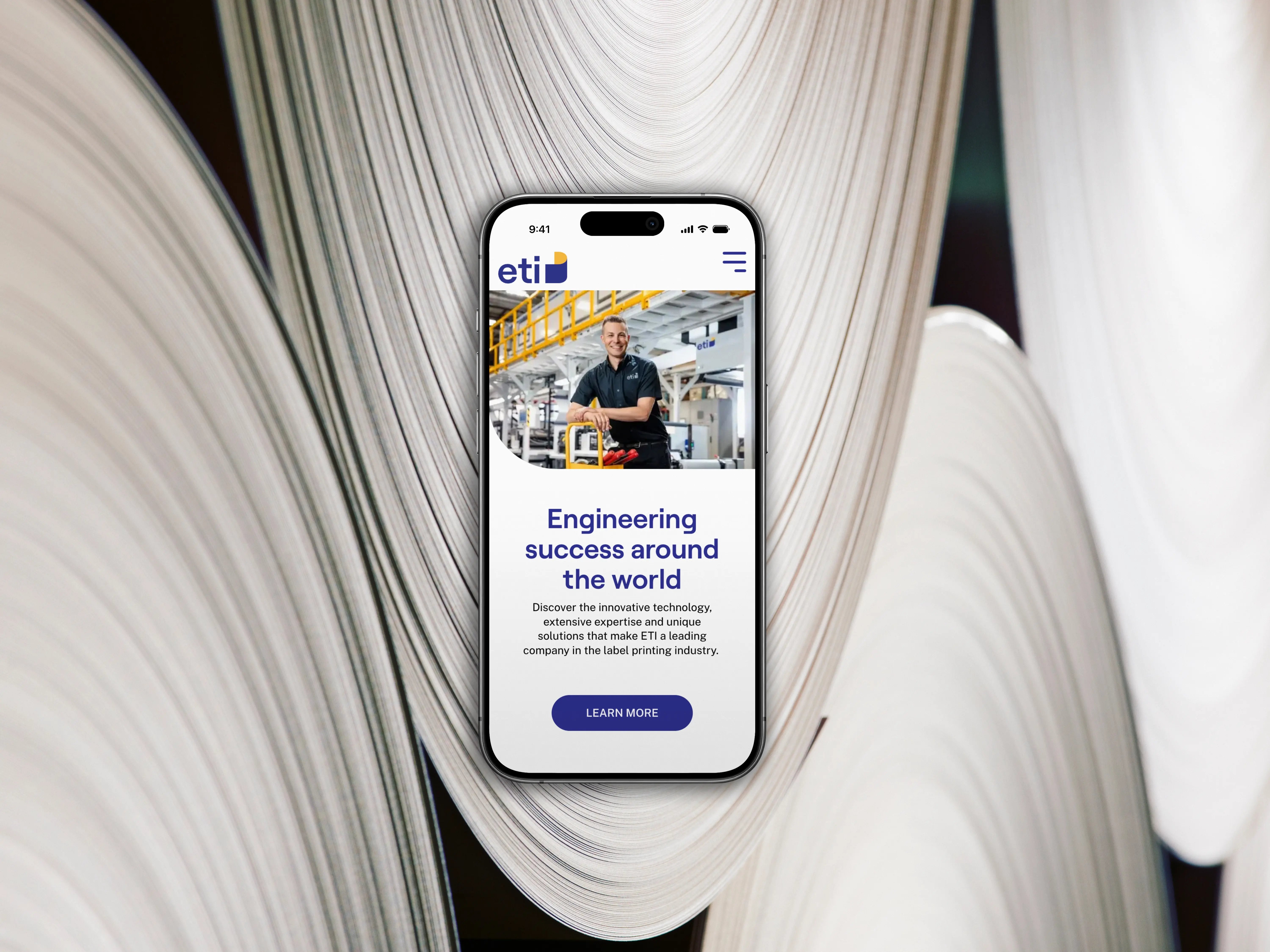 Aperçu du site web sur un téléphone cellulaire