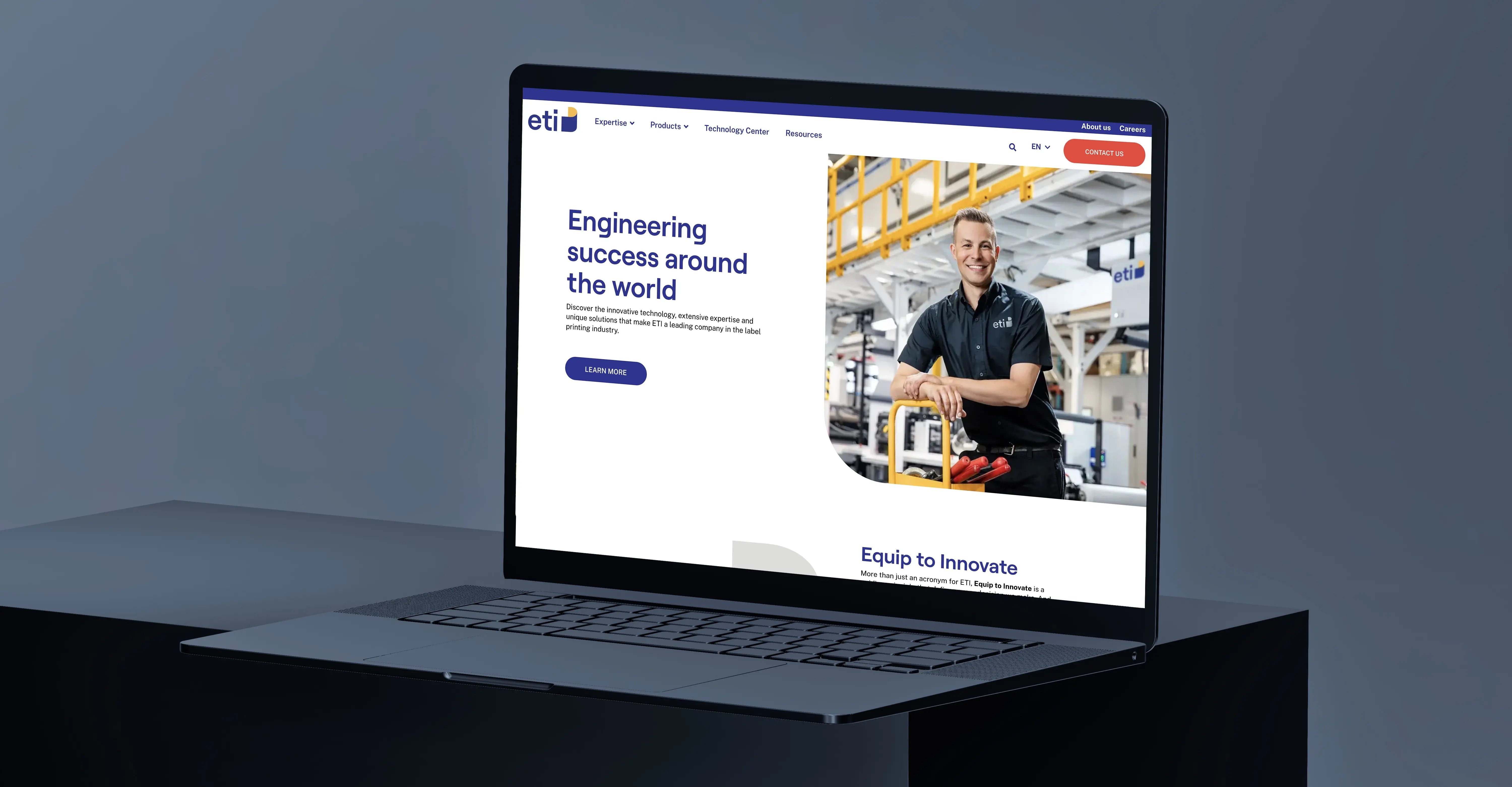 Aperçu du site web dans un écran d'ordinateur