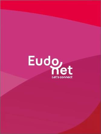 Logo Eudonet sur fond coloré