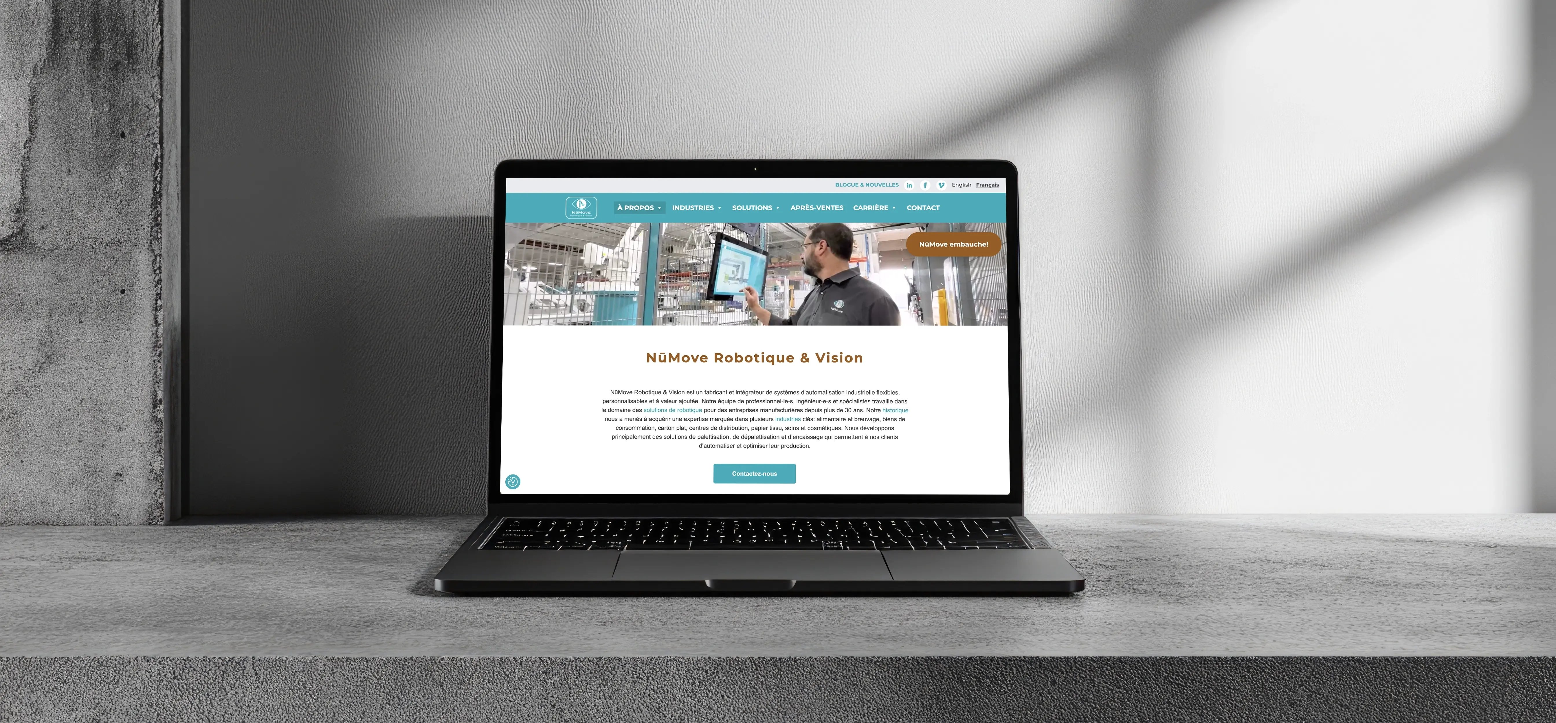 Website preview on a computer screen