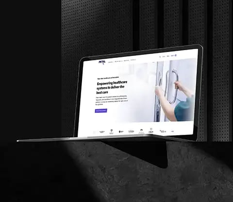 Website preview on a computer screen