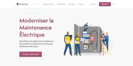 Aperçu du site Web de PowerTree